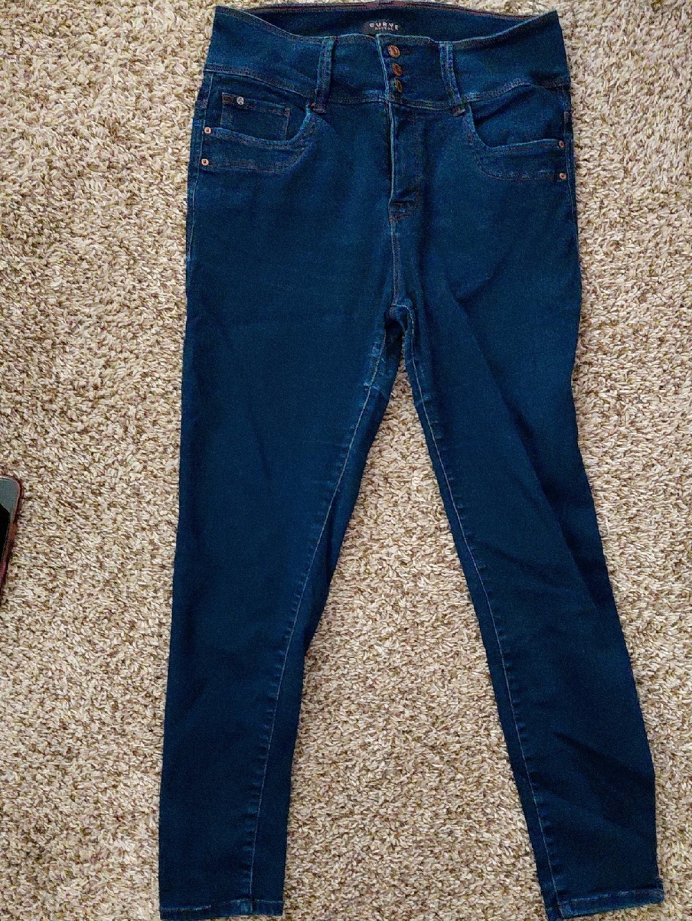 Women's Dark Blue High-Rise Skinny Jeans